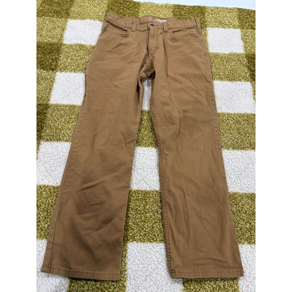 Carhartt Mens Relaxed Fit Canvas‎ Work Pants Brown Duck 34x30 Utility Trousers